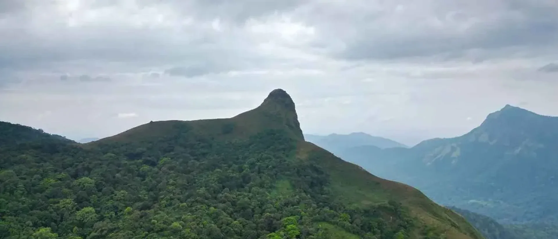 The ox-shoulder ridge of Ettina Bhuja, seen across the Western Ghats